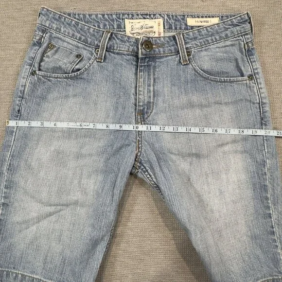 Levi Strauss Signature Denim Bermuda Shorts Womens 10 Low Rise Blue Stretch - Picture 10 of 14